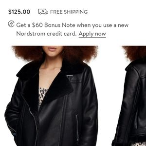 NWOT Designer vegan leather moto jacket